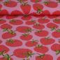 Preview: Baumwolljersey Big Erdbeere rosa rot